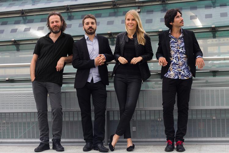 I componenti di The Essence Quartet, in concerto al Museo Borgogna il 28 aprile 2018